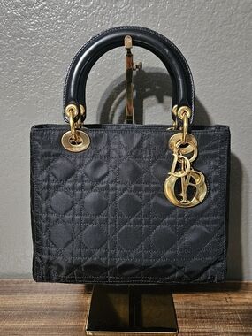 SOLD‼️ Authentic Lady Dior Vintage Cannage Quilted Nylon -Very Good Condition